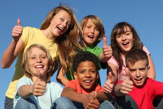 group of happy children